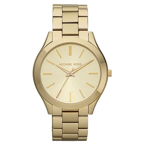 orologio michael kors slim runway|michael kors gold tone watch.